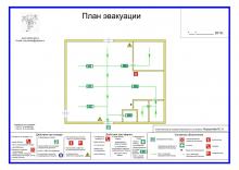 Пример плана эвакуации от ООО "Цербер"